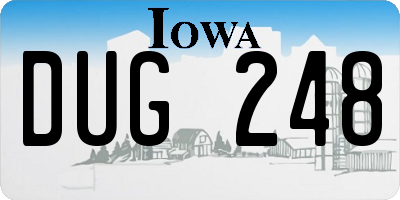 IA license plate DUG248