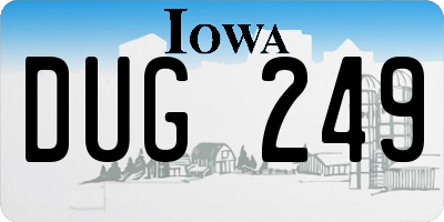 IA license plate DUG249