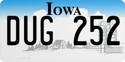 IA license plate DUG252
