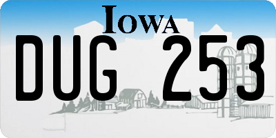 IA license plate DUG253