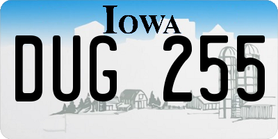 IA license plate DUG255