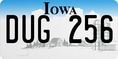 IA license plate DUG256