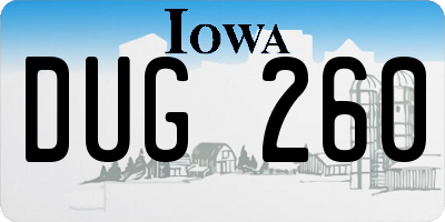 IA license plate DUG260