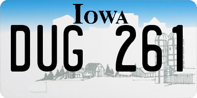 IA license plate DUG261