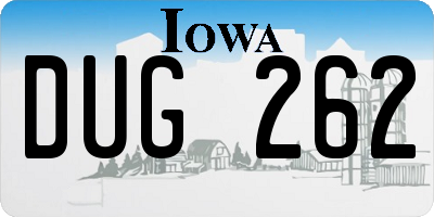 IA license plate DUG262
