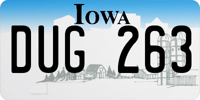 IA license plate DUG263