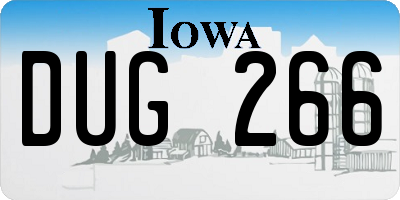 IA license plate DUG266