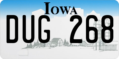 IA license plate DUG268