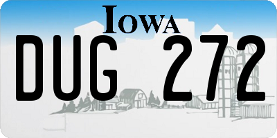 IA license plate DUG272