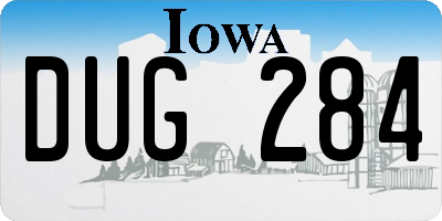 IA license plate DUG284