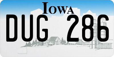 IA license plate DUG286