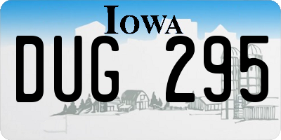 IA license plate DUG295