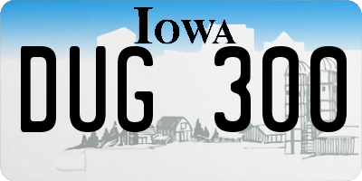 IA license plate DUG300