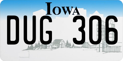 IA license plate DUG306