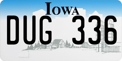 IA license plate DUG336