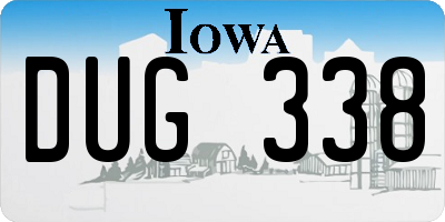 IA license plate DUG338