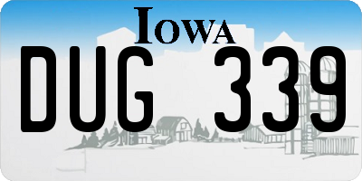 IA license plate DUG339