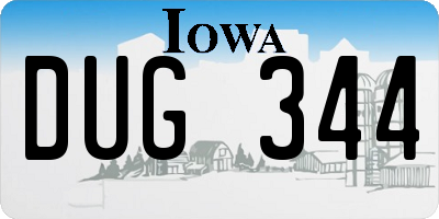 IA license plate DUG344