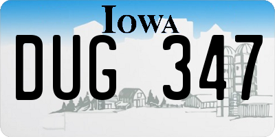 IA license plate DUG347