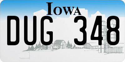 IA license plate DUG348