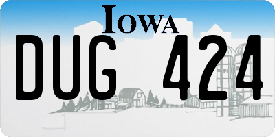 IA license plate DUG424