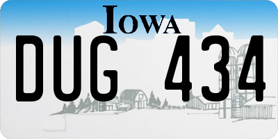 IA license plate DUG434