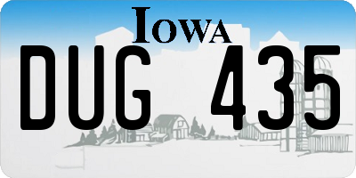 IA license plate DUG435