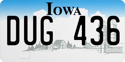 IA license plate DUG436