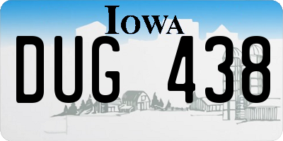 IA license plate DUG438