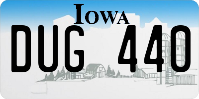 IA license plate DUG440