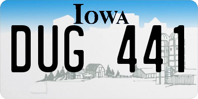 IA license plate DUG441