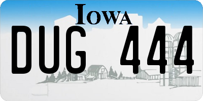 IA license plate DUG444
