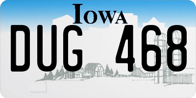 IA license plate DUG468