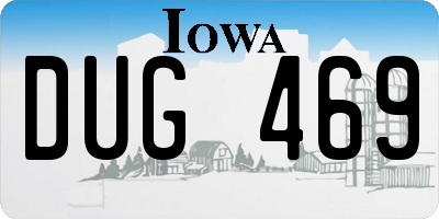 IA license plate DUG469