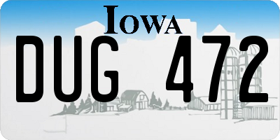 IA license plate DUG472