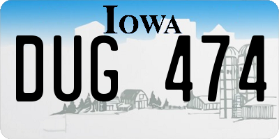 IA license plate DUG474