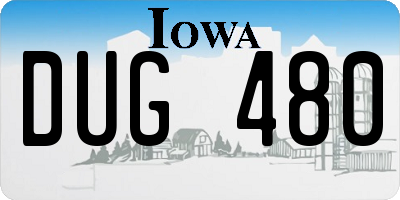 IA license plate DUG480