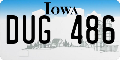 IA license plate DUG486