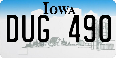 IA license plate DUG490