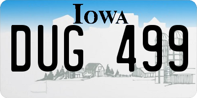 IA license plate DUG499
