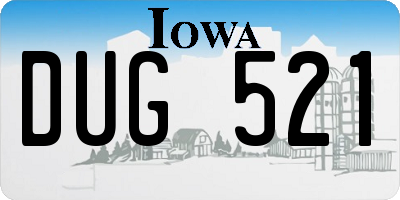 IA license plate DUG521