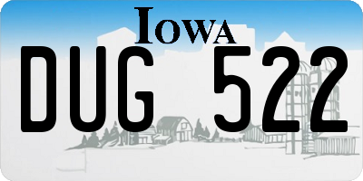 IA license plate DUG522