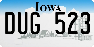 IA license plate DUG523
