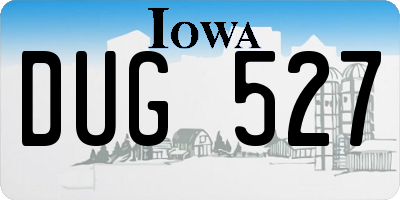 IA license plate DUG527