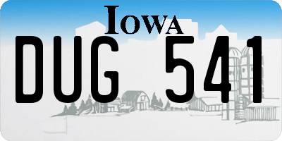 IA license plate DUG541
