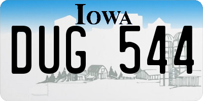 IA license plate DUG544