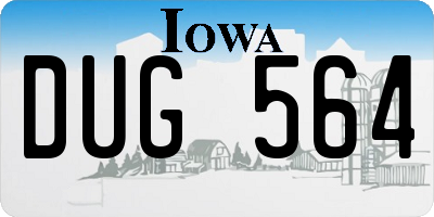 IA license plate DUG564