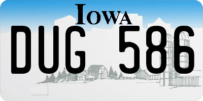 IA license plate DUG586