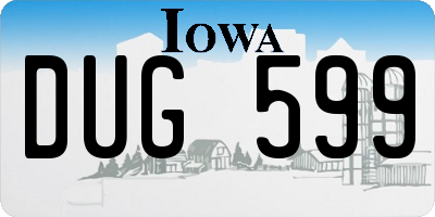 IA license plate DUG599