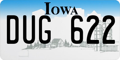 IA license plate DUG622